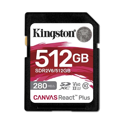 Flash SD Card 512GB KINGSTON Canvas React Plus SDR2V6/512GB