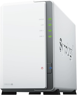 NAS Synology DiskStation DS223J,Tower, 2-bays 3.5'' SATA HDD/SSD